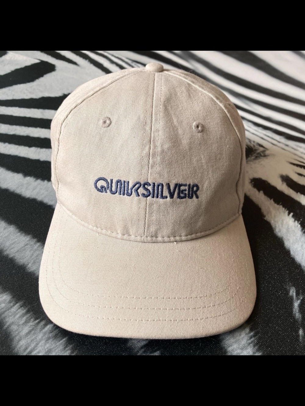 Quicksilver Strap Back Hat Canvas Beige Surf